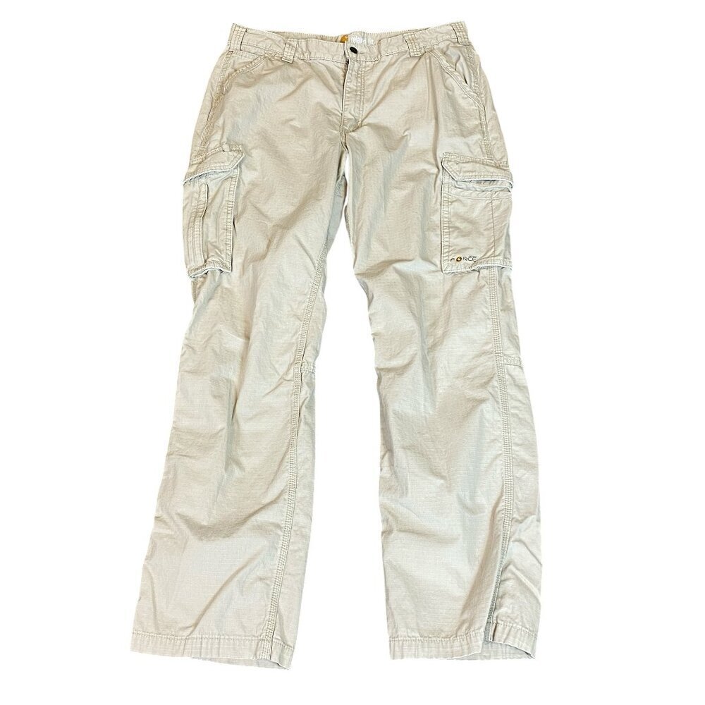 Carhartt Force Relaxed Fit Cargo‎ Work Pant Beige Men's 38 #323H